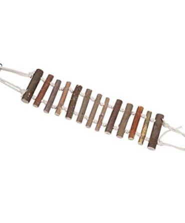 Socialme Natural Wood Rope Ladder Bird Swing