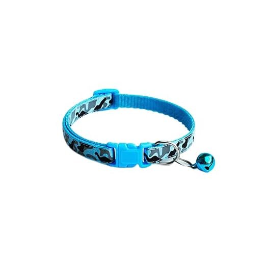 Woofy Adjustable Cat Collar with Bell, Sky Blue - Image 4