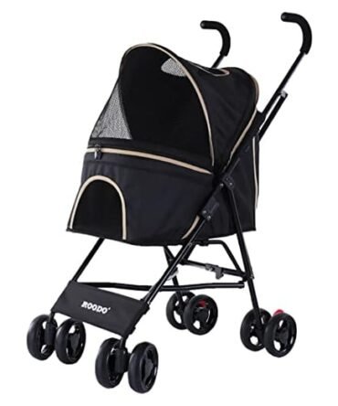 Puppia 4-Wheel Pet Stroller, Black