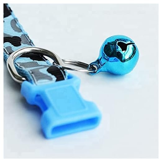 Woofy Adjustable Cat Collar with Bell, Sky Blue - Image 2