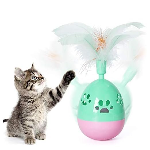 RvPaws Rolly Polly Feather Cat Tumbler Toy - Image 2