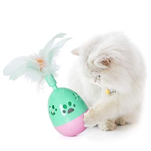 RvPaws Rolly Polly Feather Cat Tumbler Toy