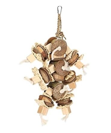 Natural Coconut Chew Toy for Parrots